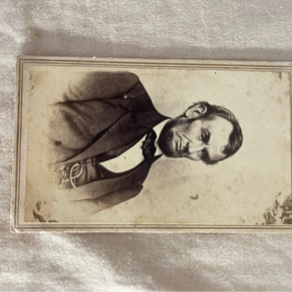Abraham Lincoln Portrait Card Carte De Visite CDV Picture Photo Rare Negative - Picture 5 of 6